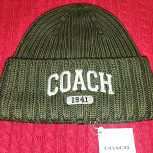 Coach Men's Green Beanie